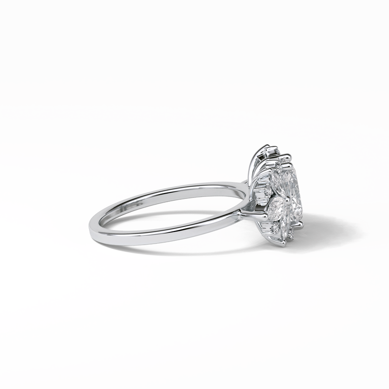 1.33 CARAT OVAL CUT MOISSANITE RING FOR ENGAGEMENT & WEDDING