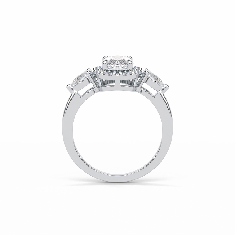 1.33 CARAT OVAL CUT MOISSANITE RING FOR ENGAGEMENT & WEDDING