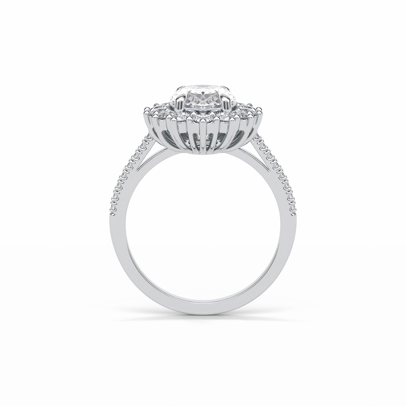 1.91 CARAT OVAL CUT MOISSANITE RING FOR ENGAGEMENT & WEDDING