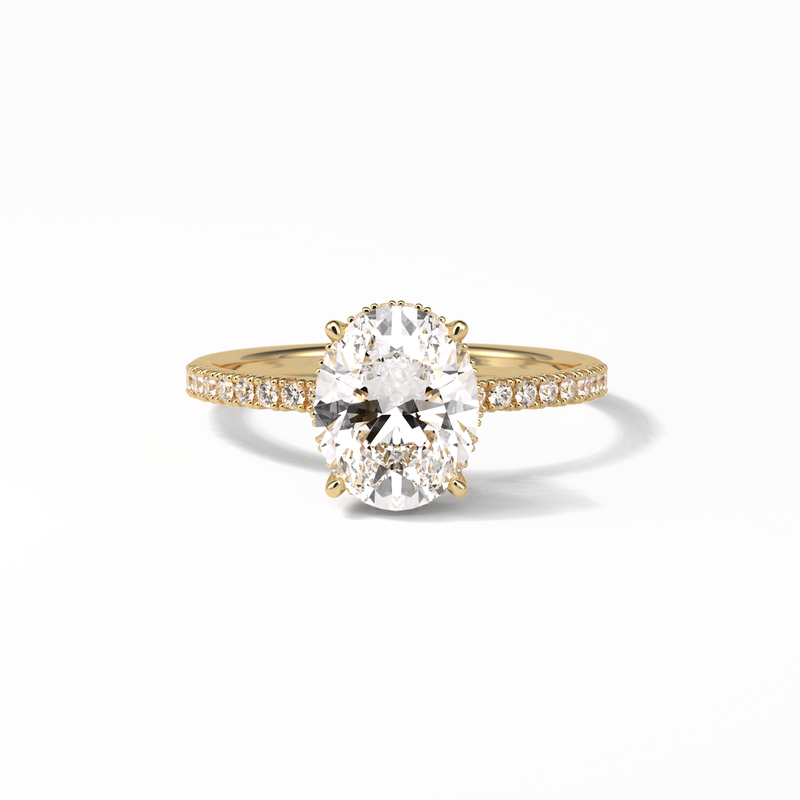 2.72 CARAT OVAL CUT MOISSANITE RING FOR ENGAGEMENT & WEDDING