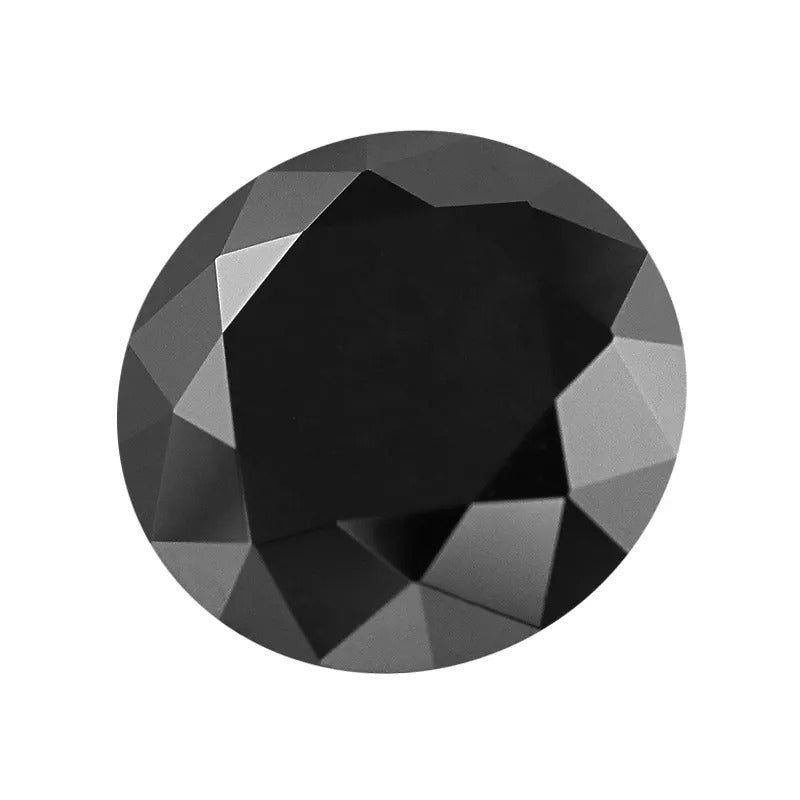 Black Color Round  Cut Loose Moissanite Diamond
