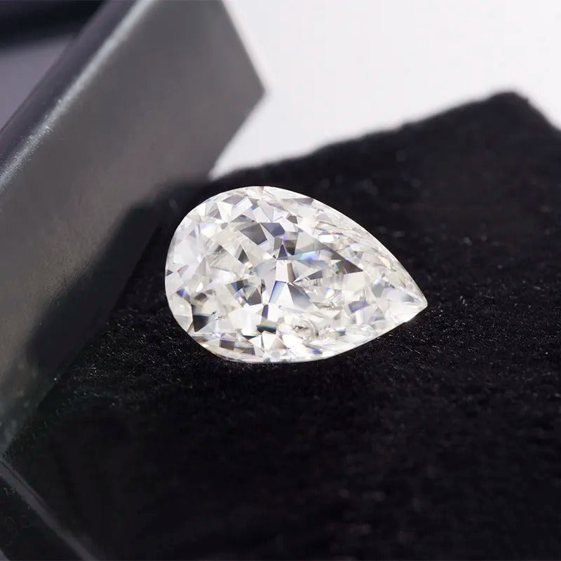 Icecrushed  Pear Cut loose Moissanite