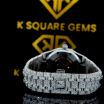 AP Arabic Dial Iced Out Moissanite Diamond Watch Back View