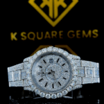 Rolex GMT Master Pave Diamond Dial Fully Iced Out Moissanite Watch