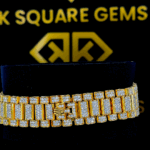 Rolex Day-Date Mother of Pearl Moissanite Diamond Watch Back View
