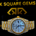 Rolex Day-Date Mother of Pearl Diamond Dial Yellow Gold Moissanite Watch