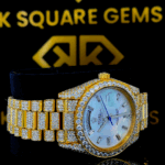 Rolex Day-Date Mother of Pearl Moissanite Diamond Watch Right View