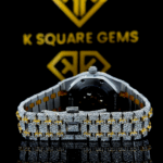 Roman AP Yellow Gold Moissanite Diamond Back View