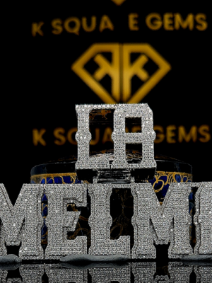The MelmaX Round Moissanite Hip Hop Pendant features a 15.80 Ct VVS1 Moissanite diamond set in 925 sterling silver