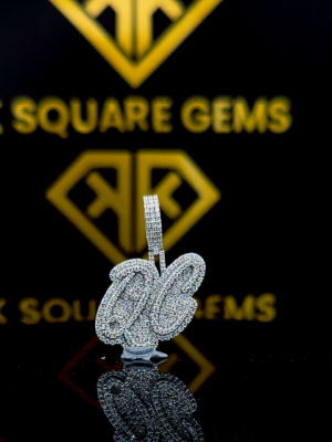 GlamTwist 1.50 Ct VVS1 Moissanite Custom Pendant in 925 Sterling Silver