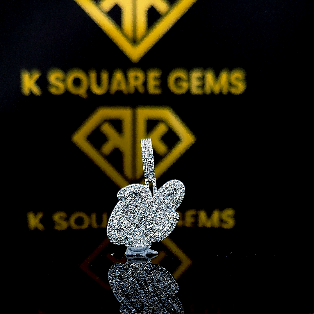 GlamTwist 1.50 Ct VVS1 Moissanite Custom Pendant in 925 Sterling Silver