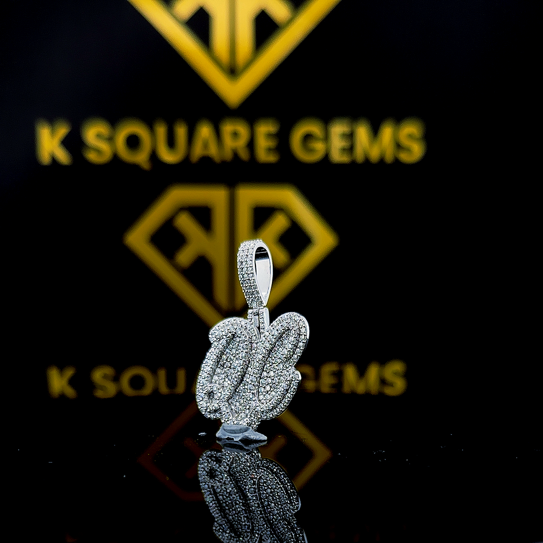GlamTwist 1.50 Ct VVS1 Moissanite Custom Pendant in 925 Sterling Silver