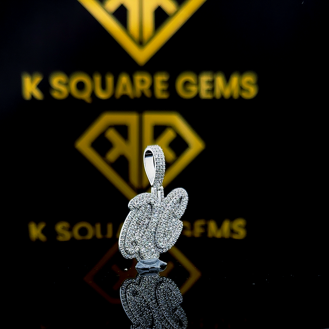 GlamTwist 1.50 Ct VVS1 Moissanite Custom Pendant in 925 Sterling Silver
