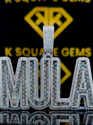 MulaFlex 9.42 Ct VVS1 Moissanite Custom Pendant in 925 Sterling Silver offers bold luxury and personalized design