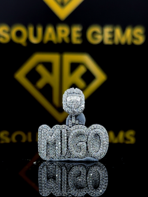 GlimmerMigo 1.97 Ct VVS1 Moissanite Custom Pendant in 925 Sterling Silver offers stunning brilliance and luxury with personalized design options for modern style.