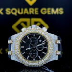 AP Royal Oak Offshore Chronograph Dial Black Rubber Strap Moissanite Watch