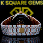 AP Royal Oak Style Two Tone Rose Gold Moissanite Diamond Back Side View
