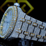 AP Royal Oak Two Tone Yellow Gold Moissanite Diamond Watch Bracelet View