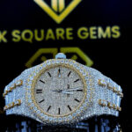 AP Royal Oak Two Tone Yellow Gold Moissanite Diamond Watch Front View