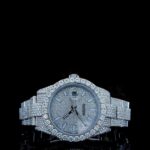Rolex Day-Date Stick Markers Pave Diamond Dial Fully Iced Out Moissanite Watch