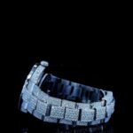 Datejust Rolex Full Iced Out Moissanite Diamond Watch Right Strap View