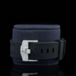 Iced Out AP Offshore Black Rubber Moissanite Diamond Watch Back Strap View