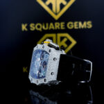 Iced Out Richard Mille Black Strap Moissanite Diamond Watch Left 2 View