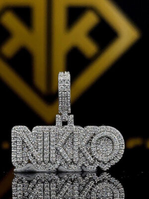 Express your style with the Niko 1.23 Carat Round VVS1 Moissanite Custom Pendant in 925 Sterling Silver