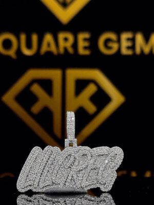 Discover the Flick 1.72 Carat Round VVS1 Moissanite Custom Pendant in 925 Sterling Silver