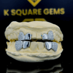 Fine Jewelry Custom Iced Out Hip Hop Jewelry 925 Sterling Silver VVS Moissanite Diamond Grillz For Teeth