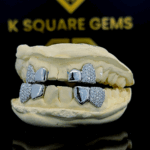 Fine Jewelry Custom Iced Out Hip Hop Jewelry 925 Sterling Silver VVS Moissanite Diamond Grillz For Teeth