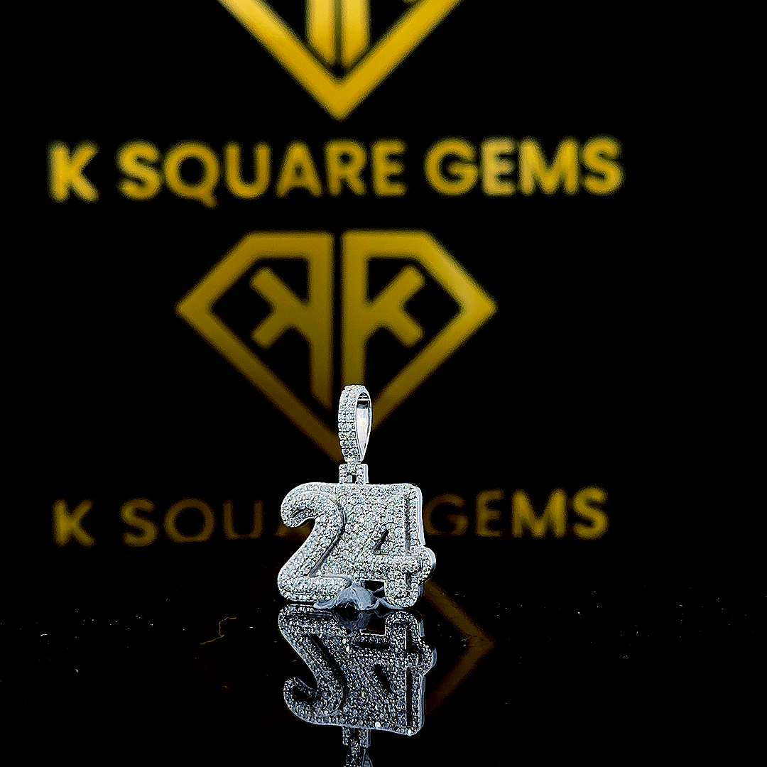 Custom Moissanite Diamond "24" Pendant