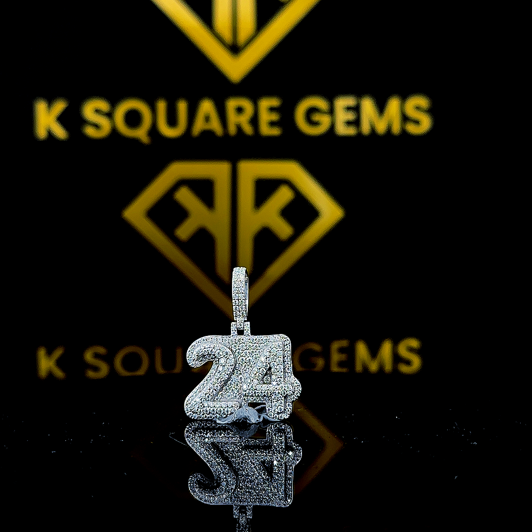 Custom Moissanite Diamond "24" Pendant