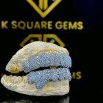 Custom Hip Hop Iced out 925 Sterling Silver VVS Moissanite Diamond Grillz Gold Plated Jewelry with Sparkling Pass Diamond Tester