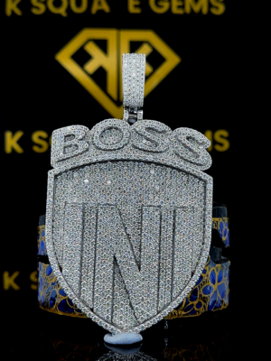 Boss Crest Moissanite Pendant
