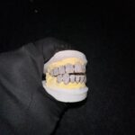 Custom Hip Hop Jewelry Teeth Down 10 925 Sterling Silver VVS Clarity Round Cut Diamond Fully Iced Out Moissanite Grillz