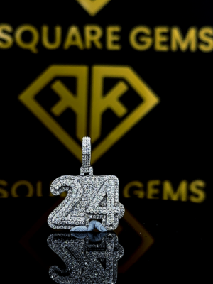 Custom Moissanite Diamond "24" Pendant