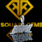 LuxePop 1.23 Carat Round VVS1 Moissanite Custom Latter Hip Hop Pendant 925 Sterling Silver