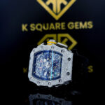 Richard Mille Chronograph RM011 Moissanite Diamond Watch Left Profile View