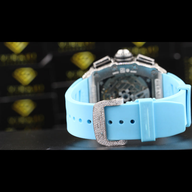 Richard Mille RM Chronograph Moissanite Diamond Watch Back View