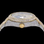 Rolex Sky Dweller Arabic Dial Moissanite Diamond Watch Bazel View