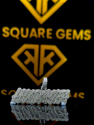 Experience the Wave 1.55 Carat Round VVS1 Moissanite Custom Pendant in 925 Sterling Silver.