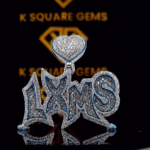 The LXWave Round Moissanite Hip Hop Pendant features a 9.62 Ct VVS1 Moissanite diamond in 925 sterling silver