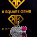 The CharmX Round Moissanite Hip Hop Pendant features a 1.05 Ct VVS1 Moissanite diamond in 925 sterling silver
