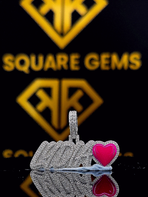 The CharmX Round Moissanite Hip Hop Pendant features a 1.05 Ct VVS1 Moissanite diamond in 925 sterling silver