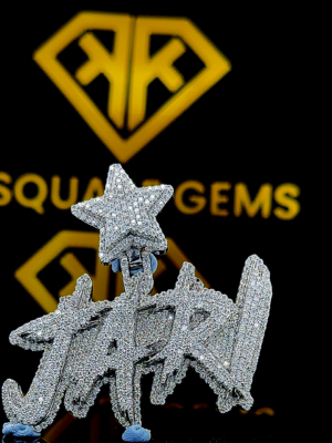 Discover the Glimmer 8.42 Carat Round VVS1 Moissanite Custom Pendant in 925 Sterling Silver.