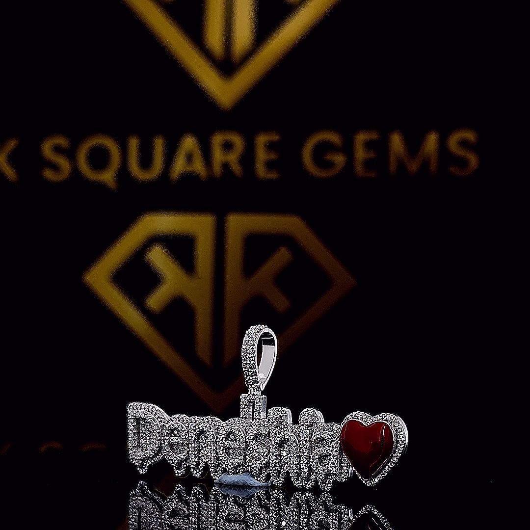 Discover the LuvLock 1.50 Carat Round VVS1 Moissanite Custom Pendant in 925 Sterling Silver.