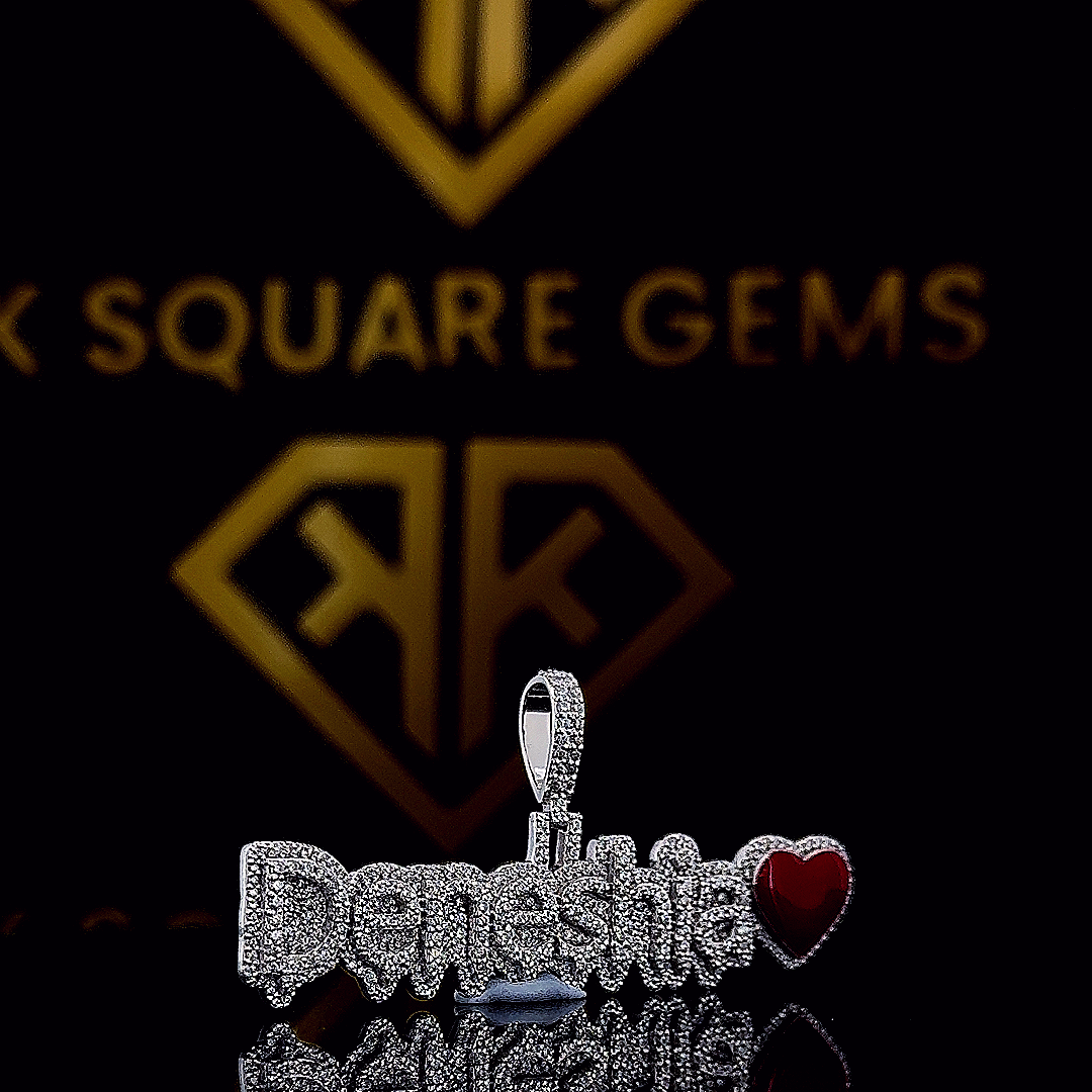 Discover the LuvLock 1.50 Carat Round VVS1 Moissanite Custom Pendant in 925 Sterling Silver.