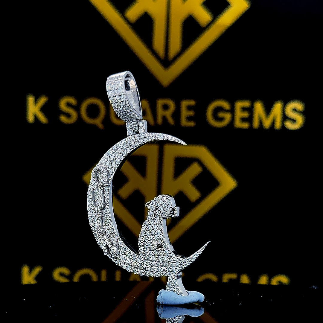 MoonLit Moissanite Pendent