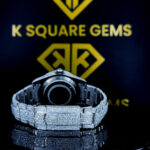 VVS Moissanite Rolex Full Iced Out Watch with White Indices Back Side View
